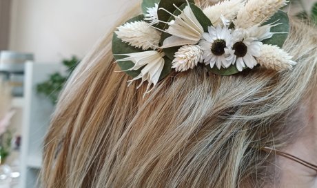 beigne à cheveux fleurs séchées 